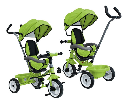 Triciclo Infantil Bebe Asiento Gira 360 Reforzado Manija
