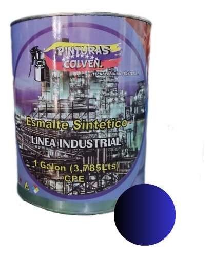 Pintura Esmalte Sintético Color Azul Y Negro Brillante.