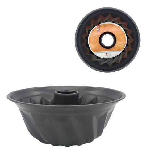 Molde Flanera Alta Teflon Antiadherente Horno Flan Budinera Negro