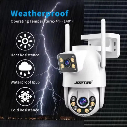 Cámara De Seguridad Doble Lente Kit X3 Ideal Negocio Y Hogar Blanco