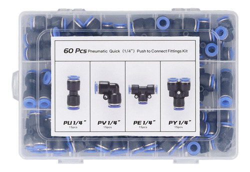 Conjunto De Conexões Pneumáticas, 60 Peças, Kit De Mangueira