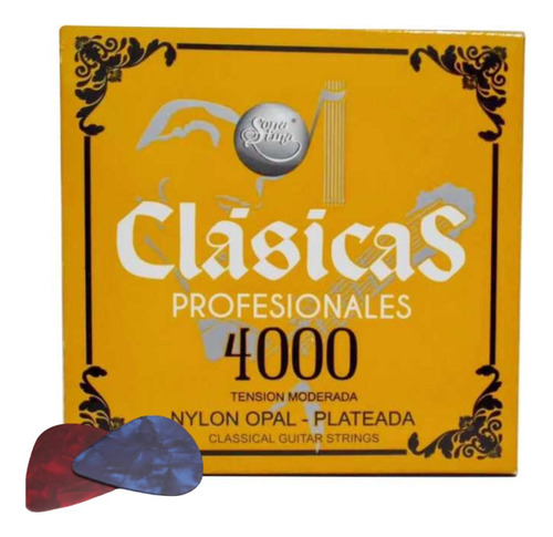 Cuerdas Para Guitarra Clasica Sonatina 4000 Nylon Cristal 