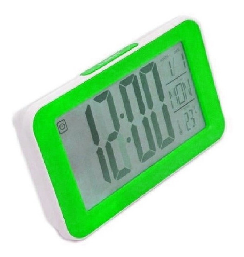 Reloj Digital Alarma Numeros Grandes Fechador Luz Led Verde
