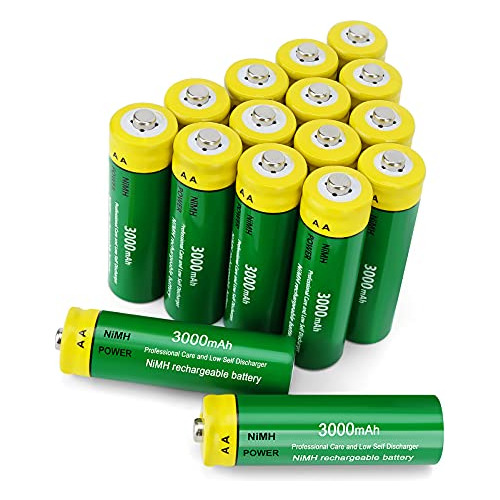 Pilas Aa Recargables De 3000 Mah De Alta Capacidad Nimh...