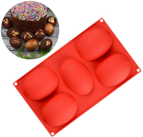 Imagen 1 de 8 de Molde De Silicona Huevo Pascua X 5 Repostería Chocolatería
