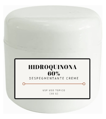 Hidroquinona 60% 30g Clareador De Manchas Rejuvenescedor Tipo De Pele Todo Tipo De Pele