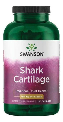 Cartílago De Tiburón Shark Cartilage 750 Mg. 250 Cápsulas