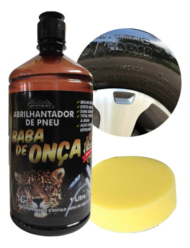 Gel Para Pneus Baba De Onça - 1 Litro - Não Sai Com Água 