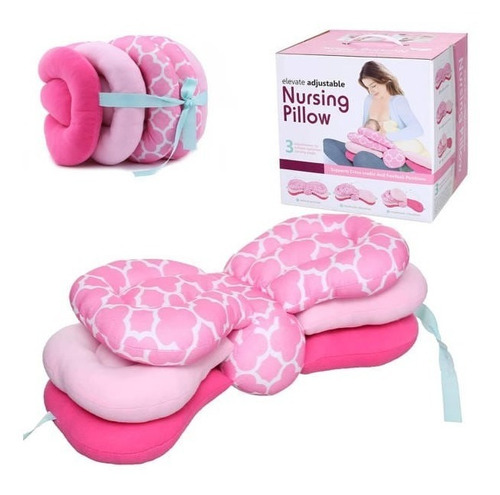 Almohada Ajustable 3 Niveles Multiuso Para Amamantar Bebés 