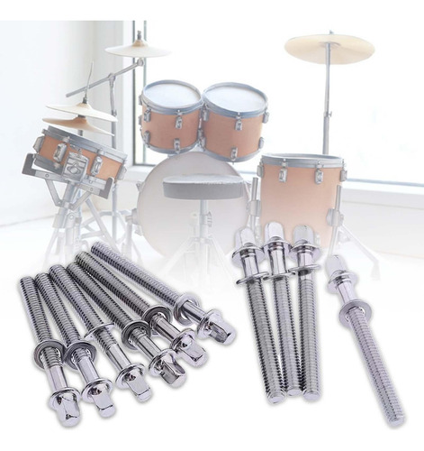10pcs Metal Drum Tight Screws Percussion Holders 5mmx60mm
