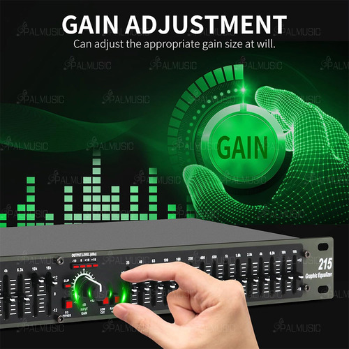 Ecualizador De Audio Estéreo Profesional Para 15 Bandas Palm