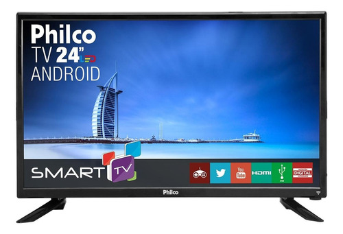 Smart TV Philco PTV24N91SA LED Android TV Full HD 24" 110V/220V