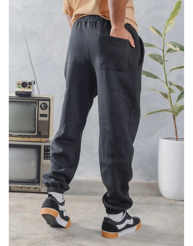 Pantalón Jogger Friza Algodón Peinado Con Puño