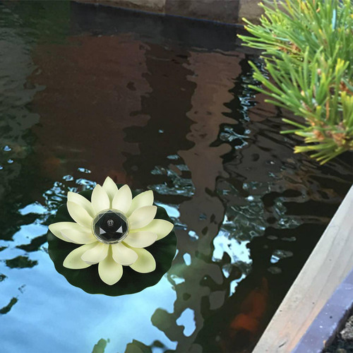 Lámpara Led Flotante De Loto, Luz Solar Led Flotante De