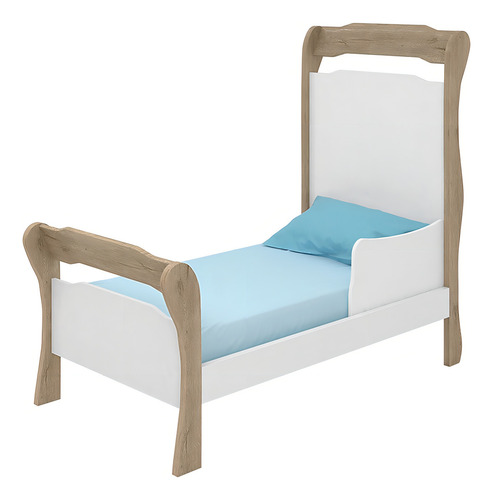 Berço Mini Cama Linha Amore 773 Carvalho Rústico/branco