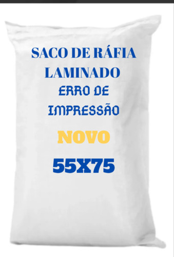 Saco De Ráfia Construção 55x75 Novo Kit 100 Unidades Branco