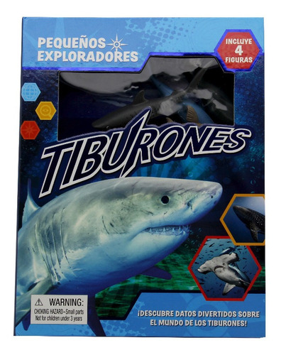 Pequeños Exploradores Tiburones Con 4 Figuritas Y Ficha Info