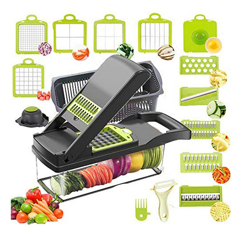 Picadora De Verduras Mandoline Slicer Pro 15 En 1 Cortador D