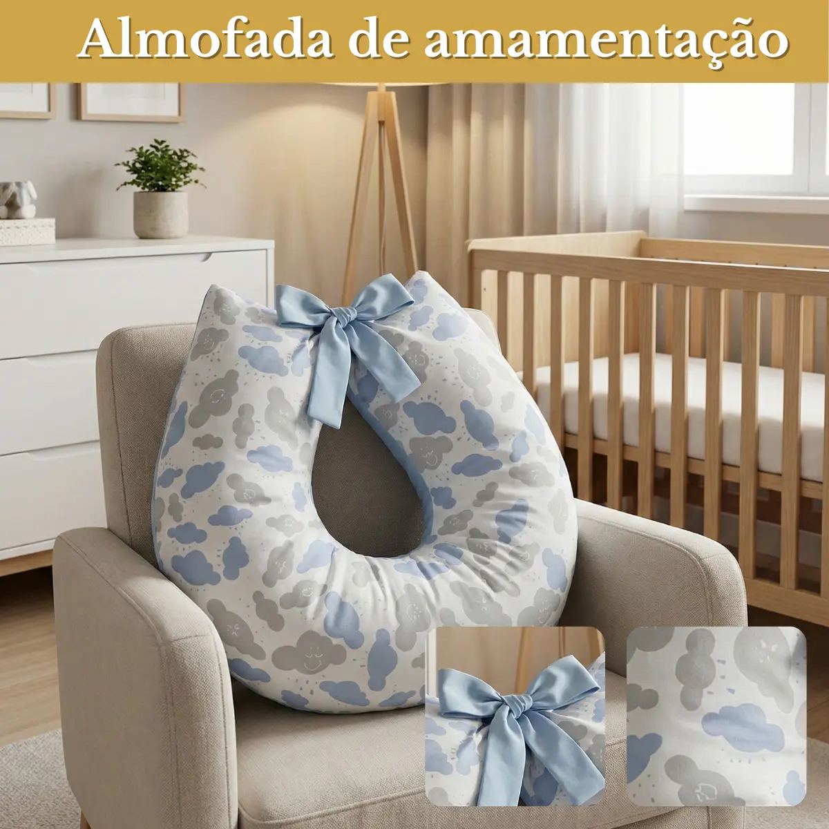 Almofada De Amamentaçao Bebe Travesseiro Menina Maternidade