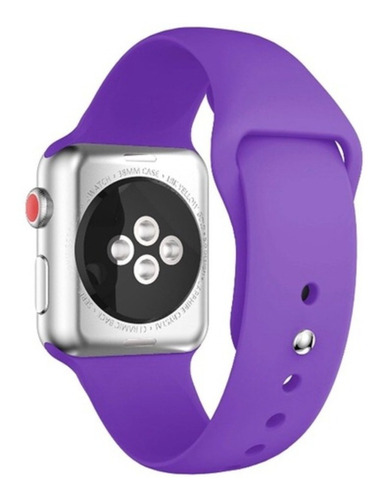 Pulseira Silicone Sport Para Apple Watch 38mm Roxa