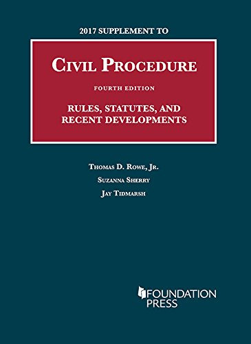 Civil Procedure, Rules, Statutes, And Recent Developments 20
