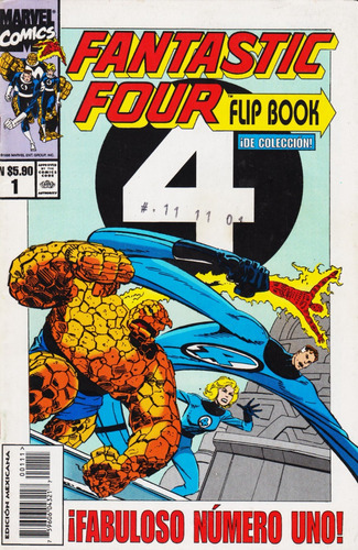 Comic Marvel Fantastic Four  # 1 Flip Book De Colección 