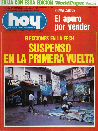 Revista Hoy N° 484 / 2 Nov. 1986 / Fech Elecciones Suspenso