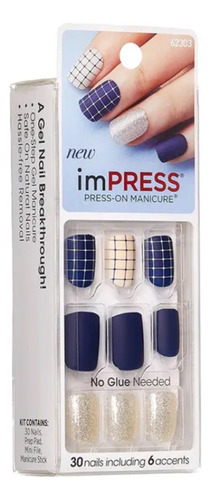 Uñas Press-on Manicure Kiss Impress 30 Unidades