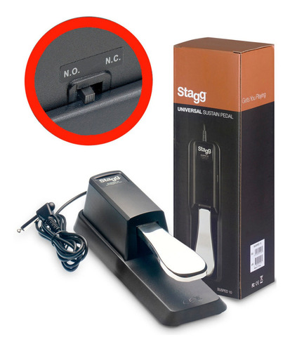 Pedal Sustain Stagg Susped 10 Universal Piano Para Teclado