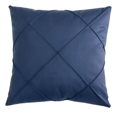 Almofada Cheia Suede Drapeada Macia 2pçs - Decorativa Cor Azul