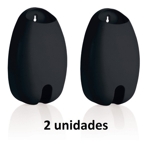 Kit Com 2 Puxa Saco Preto Ou Dispenser Porta Sacola Plástica