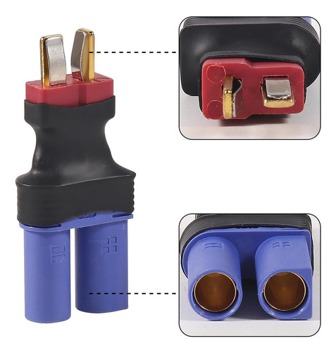 Adaptador Rc: 4pzs Ec5 A Conector T-plug Estilo Deans