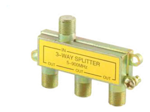 Splitter Amarillo 1x3 Salidas 5-900mhz