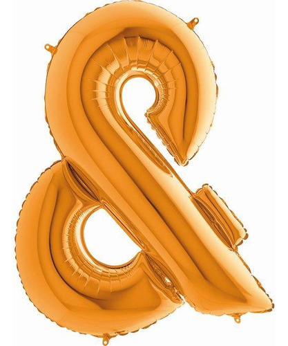 1 Balão Metalizado Dourado Letra E (101cm)