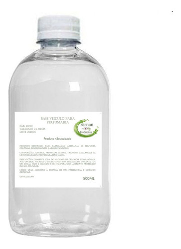 Base Veiculo Para Perfume, Deo-colonia 4x 500ml Com Fixador