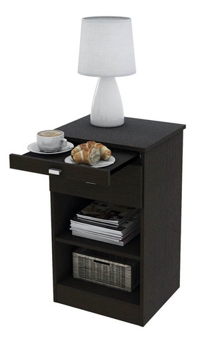 Mesa De Luz Moderna Con Desayunador Mld 1 Cajon 