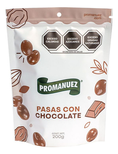 Pasas Con Chocolate Promanuez (8 Pack 200g)