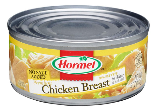 Hormel Premium Pechuga De Pollo Enlatada Sin Sal Añadida En