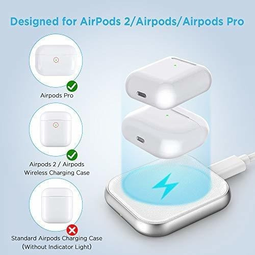 Lecone Cargador Inalámbrico Para AirPods/AirPods Pro Case,