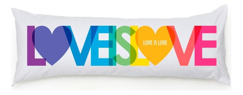 Travesseiro Corpo Xuxão 1,35x0,48 +fronha Estampada Cor Love Is Love