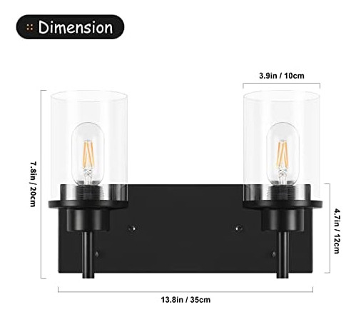 Goyeel Accesorios De Tocador De Baño, 2 Apliques De Pared, A