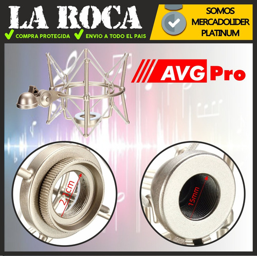 Imagen 6 de 10 de Araña Shockmount Soporte Para Microfono Condenser Cuotas