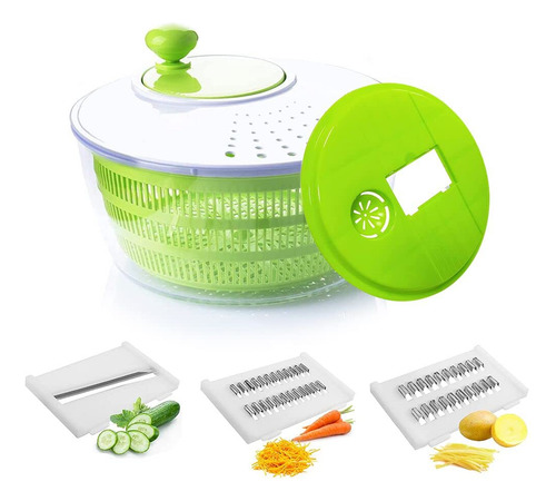 Centrifugadora De Ensalada 5litros, Plástico, Escurridor