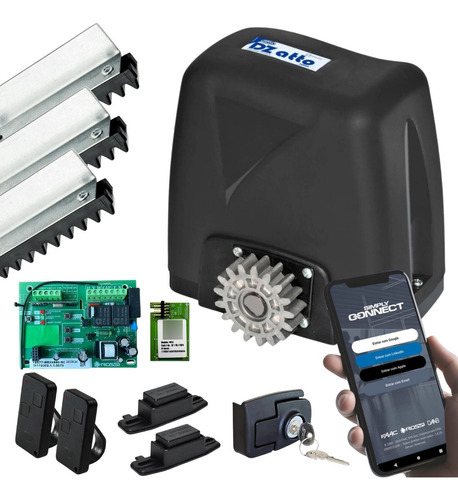 Kit Motor Dz Atto Turbo 6m Crem Wifi App 350kg Rossi 110v