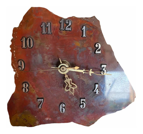 Reloj Decorativo Madera Petrificada. Traído De Usa (1990)