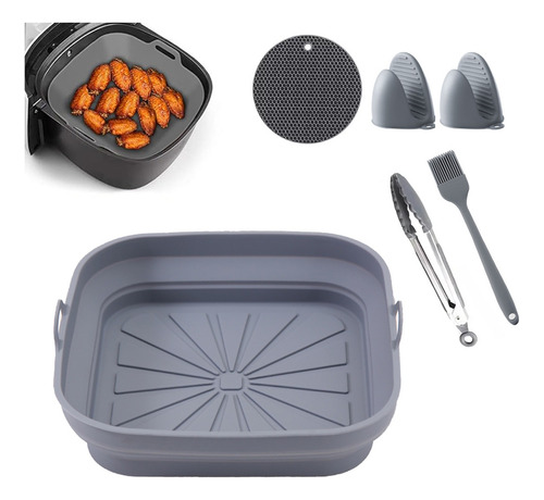 6 Moldes Reutilizables Freidora De Aire Almohadilla Silicona