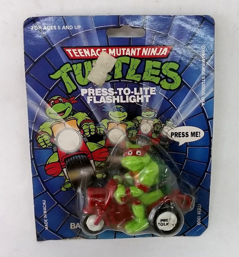 Figuras Tmnt En Moto Retro Coleccionable Importada Con Luz