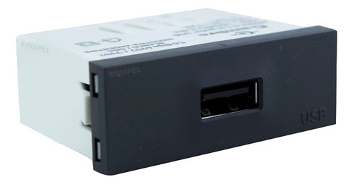 Cargador Usb Simple 1 Módulo Siglo Xxi Xxii Bauhaus 220v Color Gris