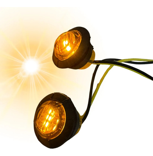 Kit 4 Luz Led Grade Caminhonete Âmbar Strobo Frente Carros