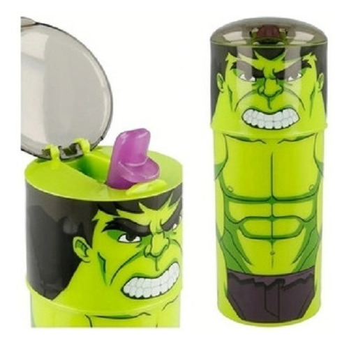 Vaso Hulk  Con Sorbete Y Tapa Licencia  Original Armonyshop